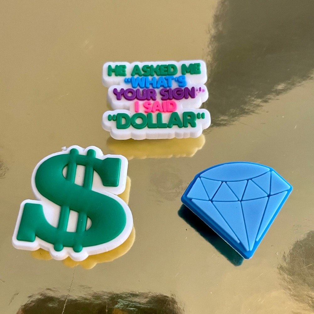 Dollar sign set of 3 charm pack